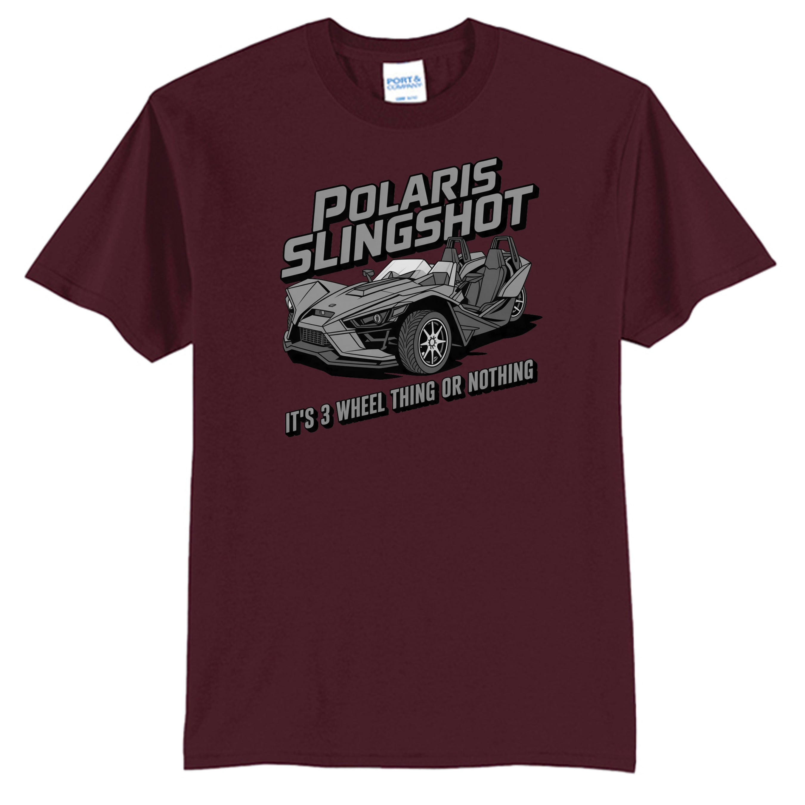 Athletic Maroon - PC55T - FRONT