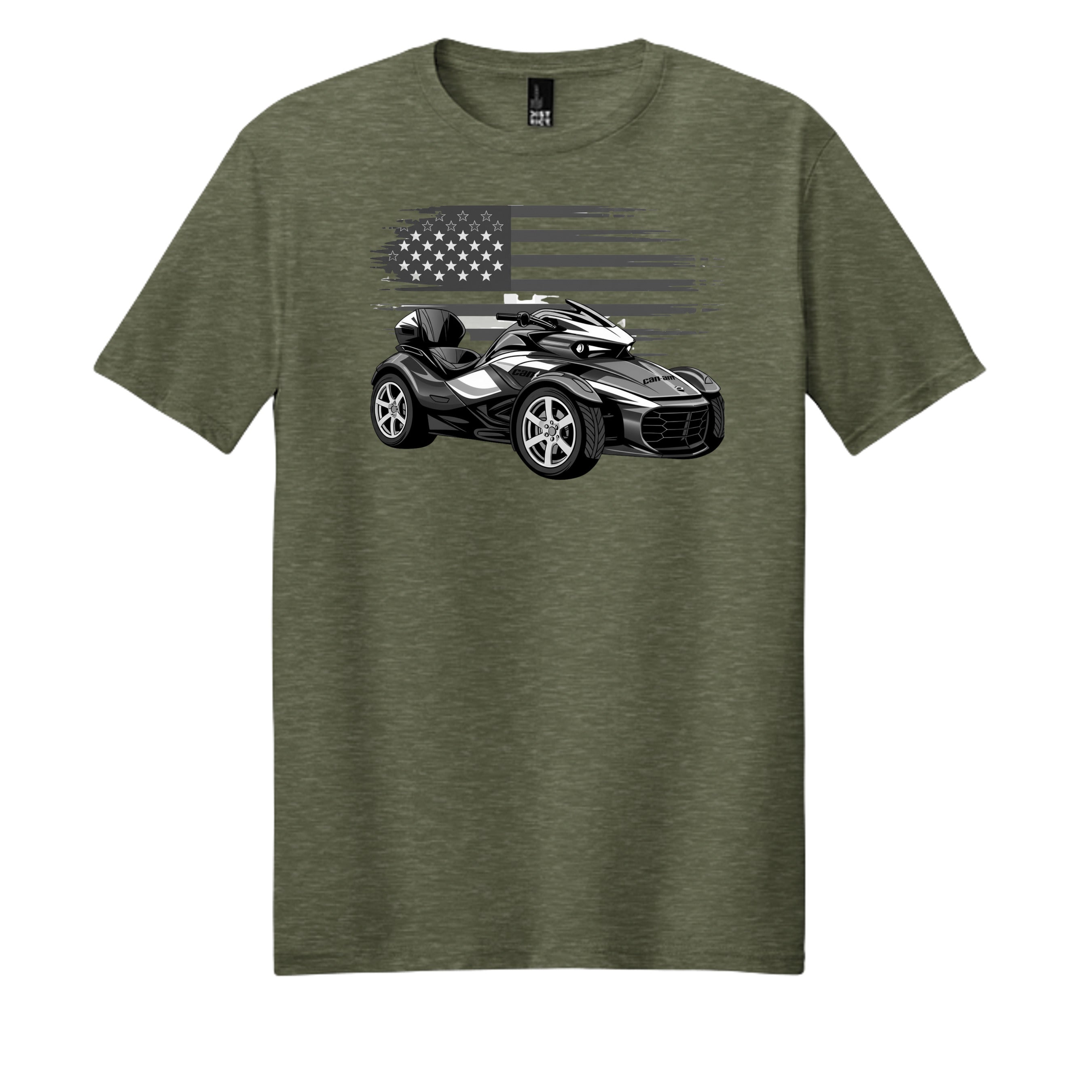 Heathered Olive - DM108 - FRONT